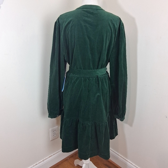 Draper James RSVP Dark Green Corduroy Button Shirt Dress Size XXL NWT - Picture 11 of 13